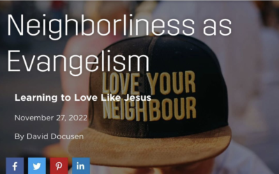Neighborliness as Evangelism (Exponential Article)